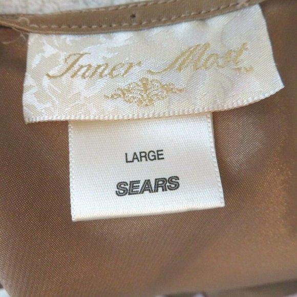 Vintage Inner Most Sears Knee Length Nightgown Embroidery Chiffon Accordion Hem - Picture 6 of 10